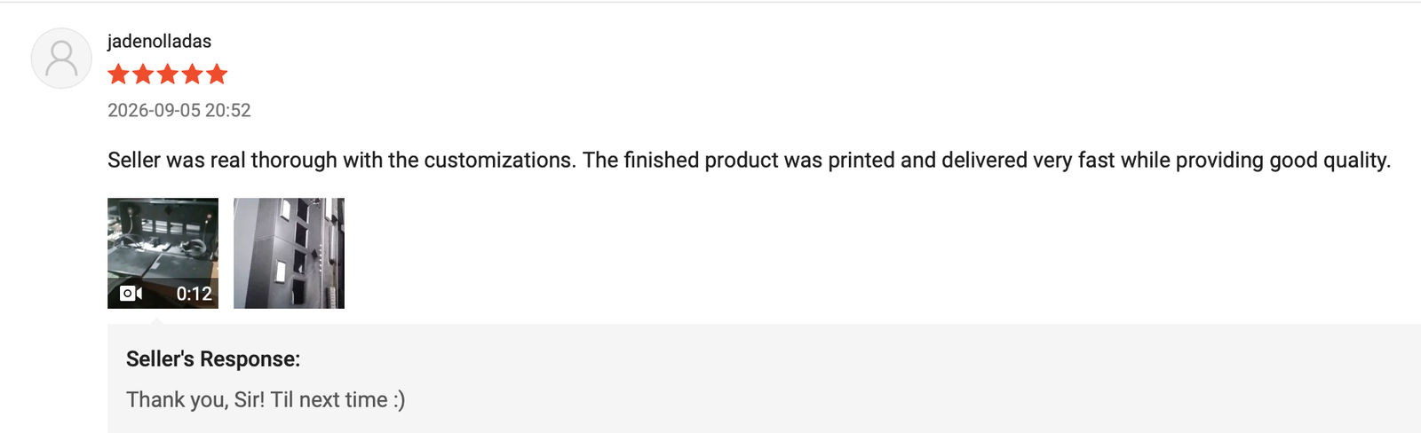 Customer feedback screenshot 6 from Shopee